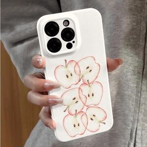 White Apple Design Phone Case